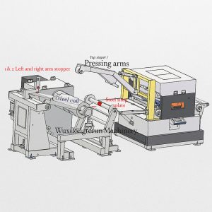 LPG gas cylinder mechanical decoiler, straightening blanking line (4)