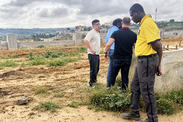Longterm engineers checking factory layout conditions at Côte d’Ivoire customer site